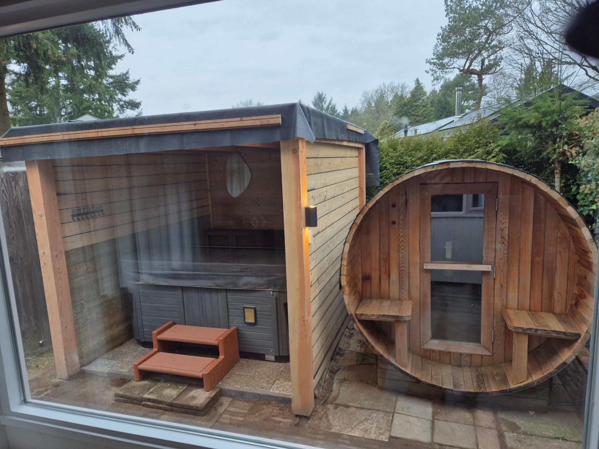 Luxe Boshuisje Met Prive Wellness & Jacuzzi Op De Veluwe Ermelo Buitenkant foto
